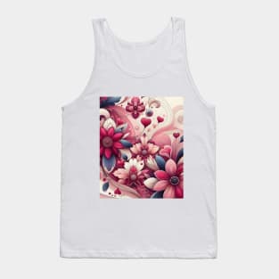 Abstract Flowers Tank Top